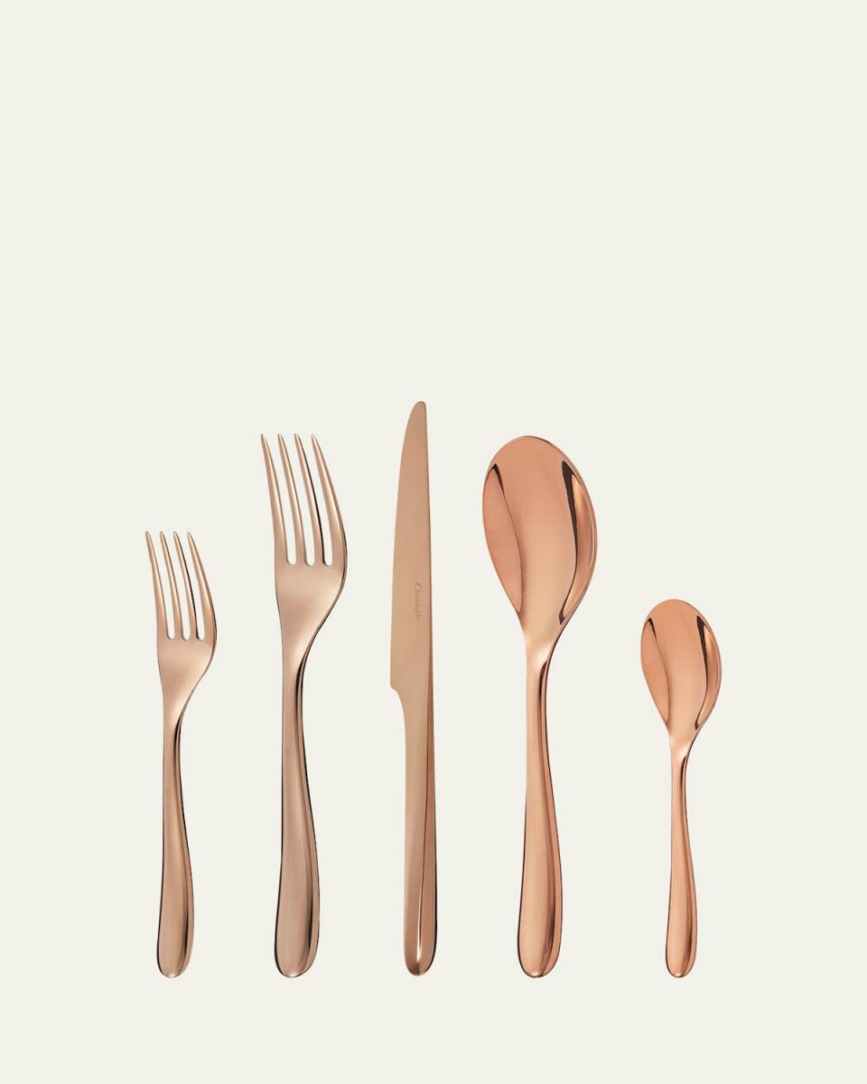 Lame de Christofle Copper 5-Piece Flatware Set